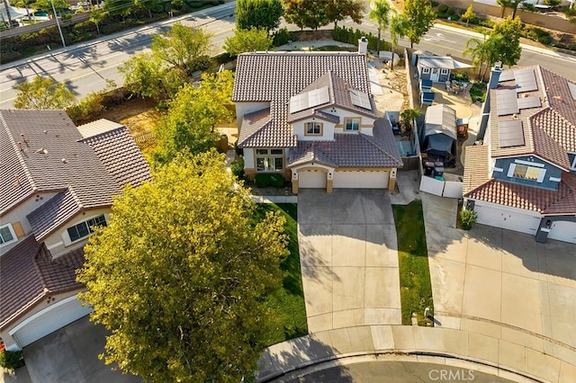 drone / aerial view featuring a residential view