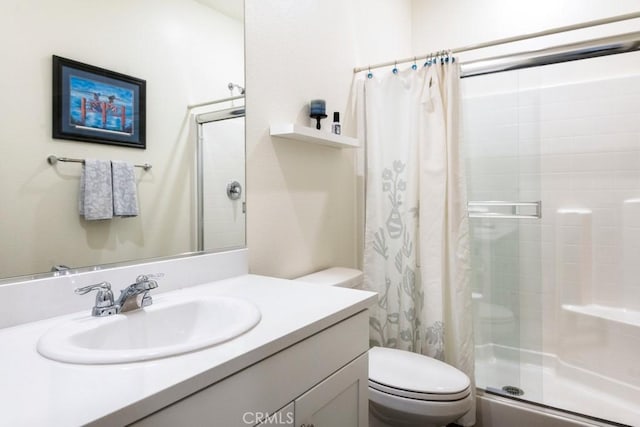 16540 Wyndham Ln Unit 10, Fontana, CA 92336 - bathroom with a shower stall, toilet, and vanity