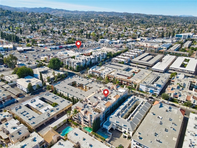 5224 Zelzah Ave Unit 108, Encino, CA 91316 - birds eye view of property with a mountain view