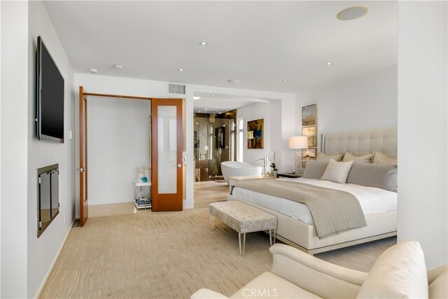 31091 Coast Hwy, Laguna Beach, CA 92651 - carpeted bedroom featuring recessed lighting and visible vents