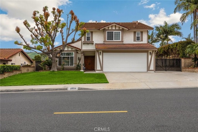 18054 Crosshaven Dr, Rowland Heights, CA 91748 - view of front of house with stucco siding, an attached garage, concrete driveway, and fence