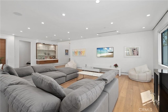 4739 Ventura Canyon Ave, Sherman Oaks, CA 91423 - living room with recessed lighting and light wood finished floors