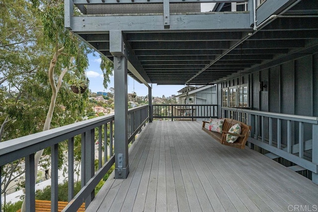 view of wooden deck