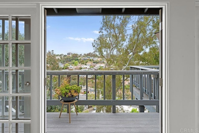 view of doorway to outside