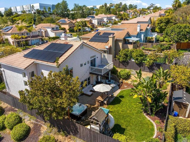 drone / aerial view featuring a residential view