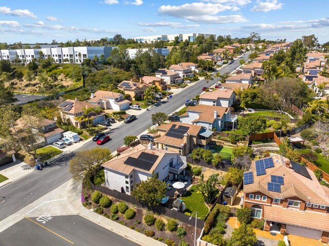 drone / aerial view with a residential view