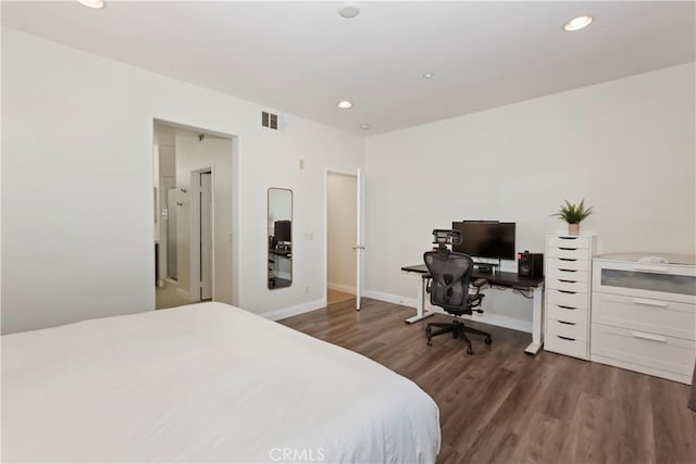374 Quail Rdg, Irvine, CA 92603 - bedroom with wood finished floors, recessed lighting, and a desk