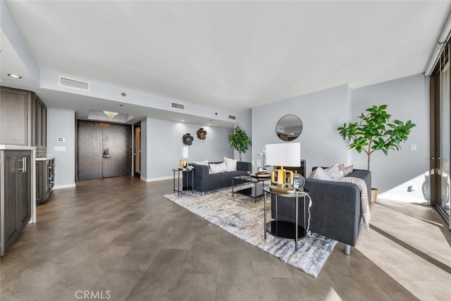 222 Monterey Rd Unit 1203, Glendale, CA 91206 - living area featuring recessed lighting, visible vents, and baseboards