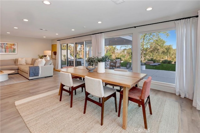 32152 Via Carlos, San Juan Capistrano, CA 92675 - dining space featuring recessed lighting and light wood-type flooring