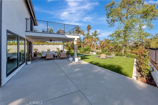 32152 Via Carlos, San Juan Capistrano, CA 92675 - patio / terrace featuring outdoor lounge area, a lawn, and a patio