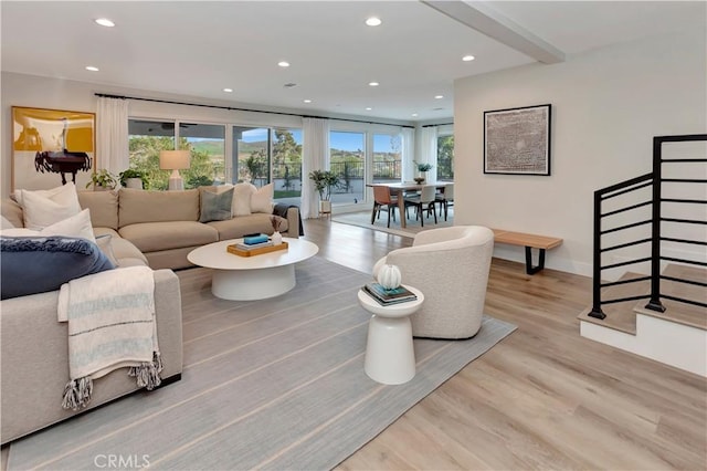32152 Via Carlos, San Juan Capistrano, CA 92675 - living area featuring wood finished floors and recessed lighting