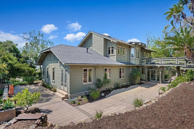 402 Lynn Dr, Ventura, CA 93003 - rear view of property featuring a deck and a shingled roof