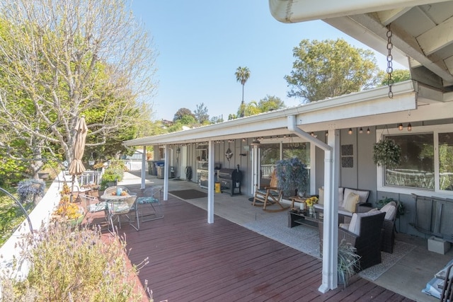 1471 Via Monserate, Fallbrook, CA 92028 - deck with an outdoor hangout area and area for grilling