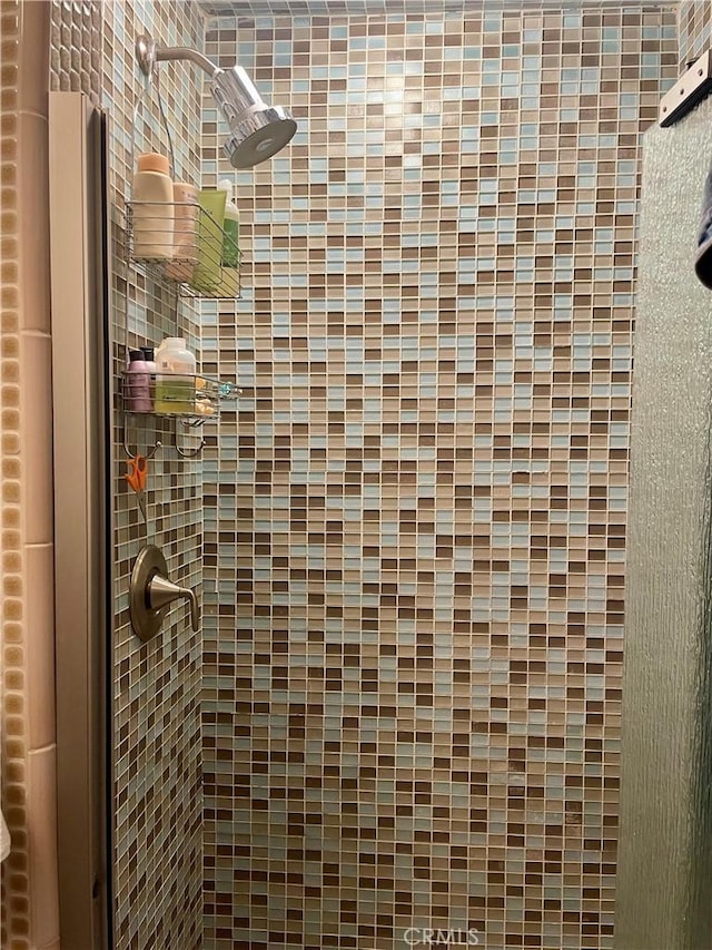 details with tiled shower