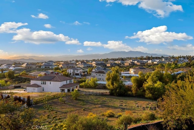 mountain view featuring a residential view