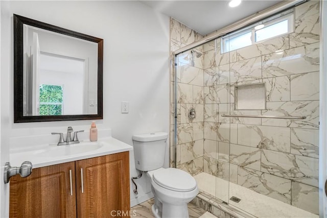 14320 Osborne St, Panorama City, CA 91402 - bathroom featuring a stall shower, toilet, and vanity