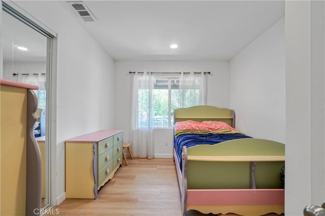 14320 Osborne St, Panorama City, CA 91402 - bedroom featuring light wood-type flooring, baseboards, and recessed lighting