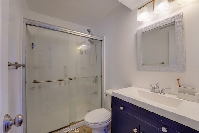 1386 E Madison Ave Unit 21, El Cajon, CA 92021 - full bath featuring toilet, a shower stall, and vanity