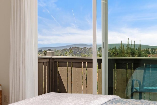 exterior space with a mountain view