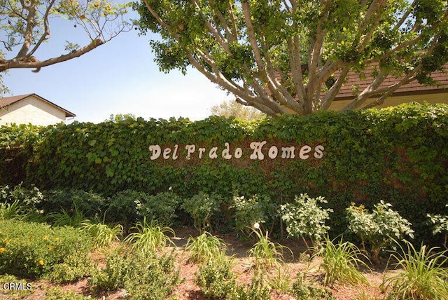 view of community sign