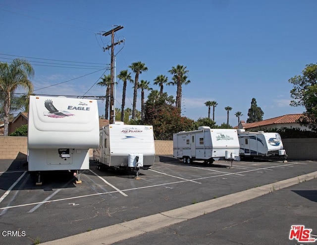 view of uncovered parking lot