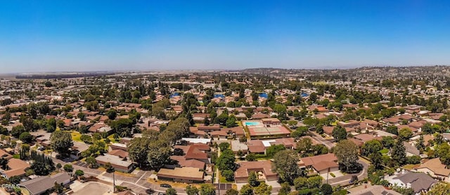 drone / aerial view with a residential view
