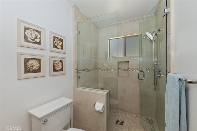28018 Peninsula, Lake Arrowhead, CA 92352 - bathroom featuring toilet and a stall shower