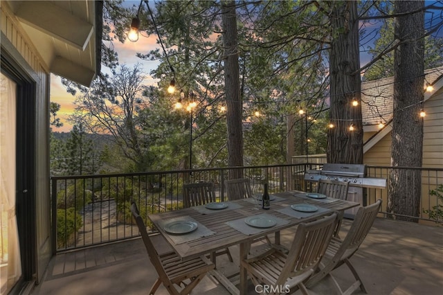 28018 Peninsula, Lake Arrowhead, CA 92352 - view of patio / terrace with outdoor dining area