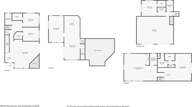 28018 Peninsula, Lake Arrowhead, CA 92352 - view of room layout