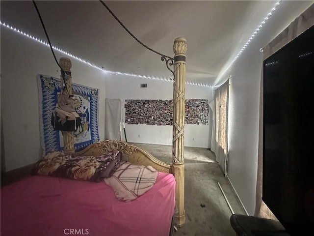 bedroom featuring visible vents