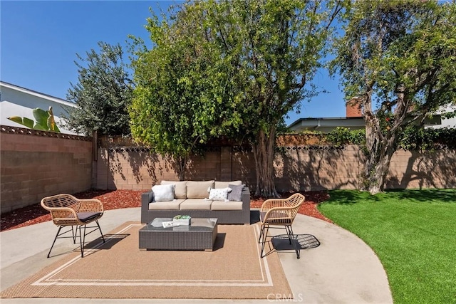 13807 Wyandotte St, Van Nuys, CA 91405 - view of patio / terrace with an outdoor living space