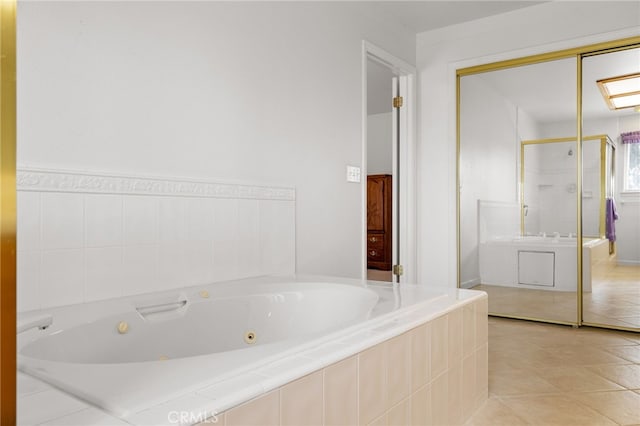 1400 Genoa Way, Santa Maria, CA 93455 - full bath with a stall shower, a jetted tub, vanity, and tile patterned flooring