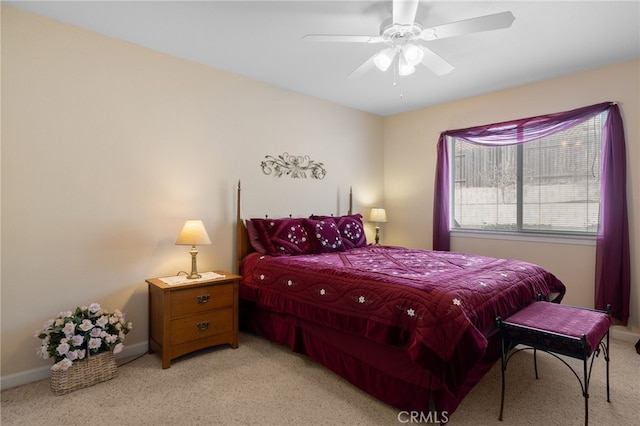 1400 Genoa Way, Santa Maria, CA 93455 - bedroom featuring light colored carpet, baseboards, and a ceiling fan