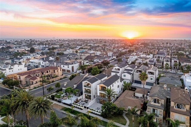 607 12th St, Huntington Beach, CA 92648 - aerial view at dusk with a residential view