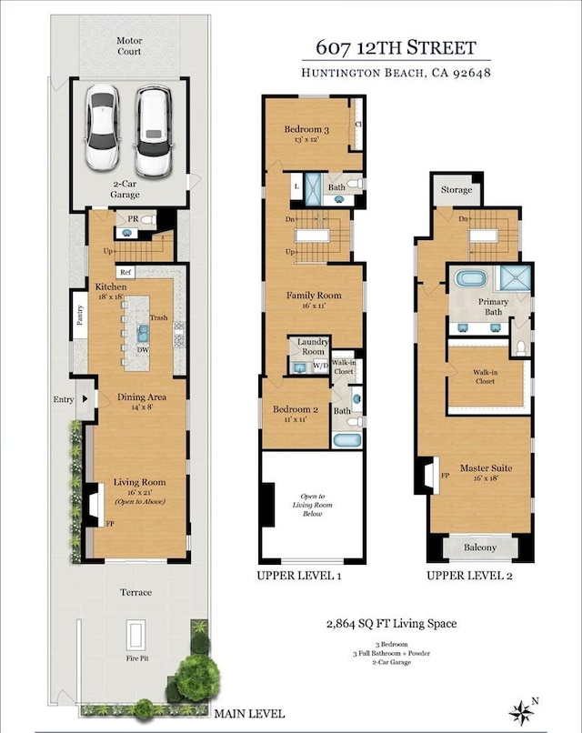 607 12th St, Huntington Beach, CA 92648 - property floor plan