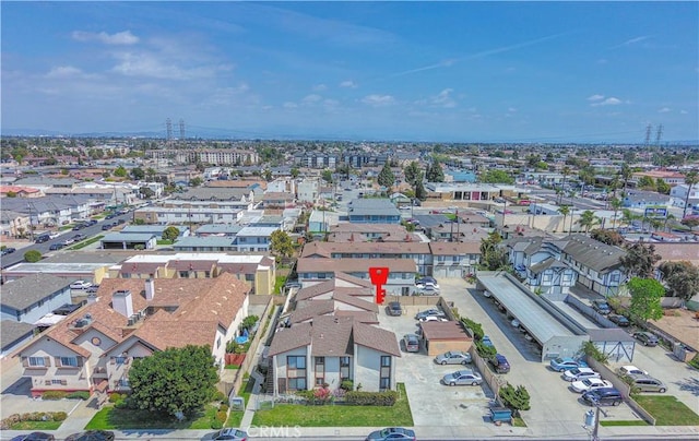 aerial view with a residential view