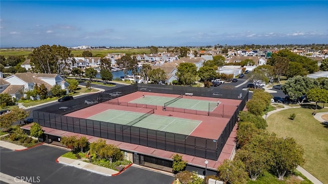 drone / aerial view with a residential view