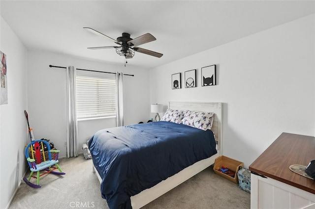 42370 61st St W, Lancaster, CA 93536 - bedroom with light carpet and a ceiling fan