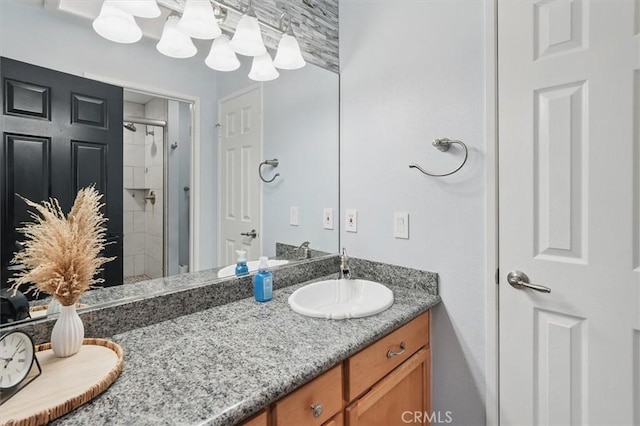 42370 61st St W, Lancaster, CA 93536 - full bathroom with vanity and a shower stall