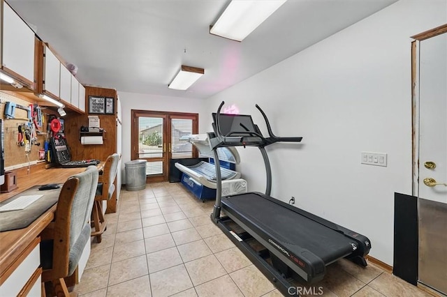 42370 61st St W, Lancaster, CA 93536 - workout room with light tile patterned floors