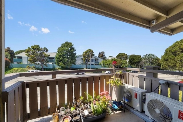 balcony with ac unit