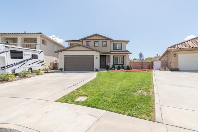 32133 Kale Ln, Winchester, CA 92596 - view of front of house with stucco siding, concrete driveway, and an attached garage
