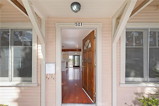 view of exterior entry