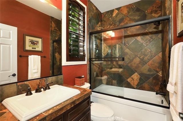 3973 Coast Oak Cir, Chino Hills, CA 91709 - bathroom featuring toilet, vanity, and combined bath / shower with glass door