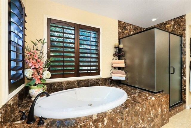 3973 Coast Oak Cir, Chino Hills, CA 91709 - full bathroom with a bath and a stall shower