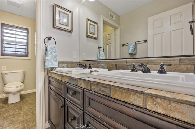 3973 Coast Oak Cir, Chino Hills, CA 91709 - full bathroom with toilet, a sink, visible vents, and double vanity