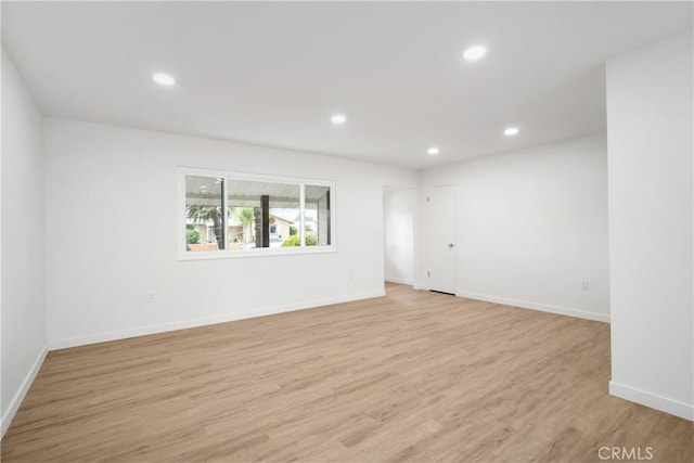 28890 Snead Dr, Menifee, CA 92586 - spare room with baseboards, recessed lighting, and light wood-style flooring