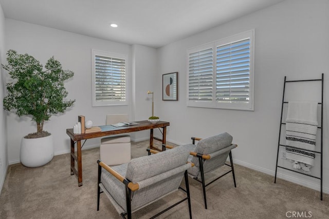 8000 7th St, Downey, CA 90241 - office space with light carpet, baseboards, and recessed lighting