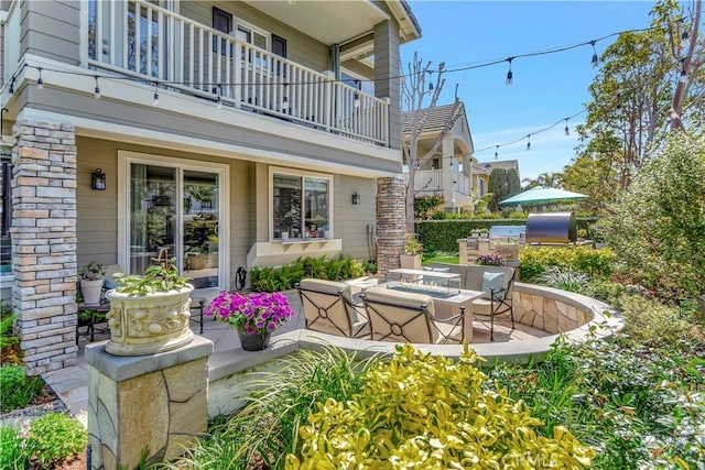 6288 Sunnyside Cir, Huntington Beach, CA 92648 - view of patio / terrace featuring a balcony