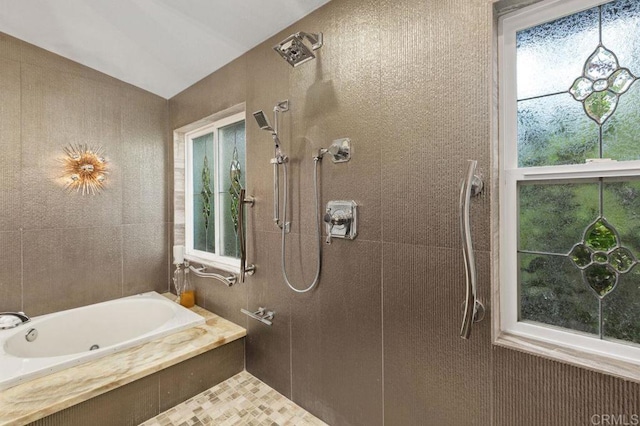 1034 Via Reata, Vista, CA 92081 - bathroom featuring a bath and tiled shower